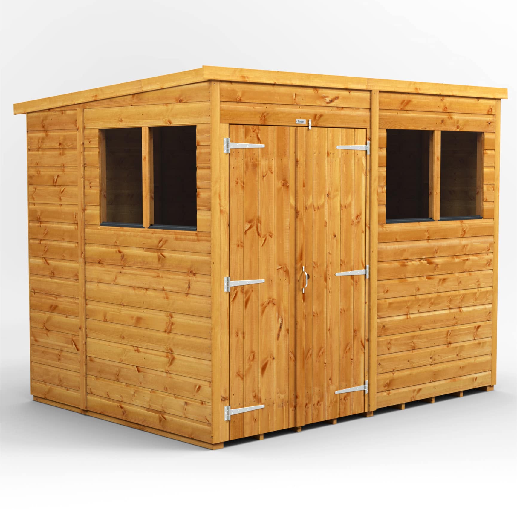 8x6 Pent Double Door Garden Shed - Shed Monkey