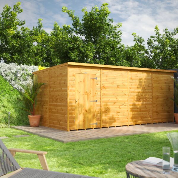 POWER PENT 16X8 SINGLE DOOR WINDOWLESS SHED